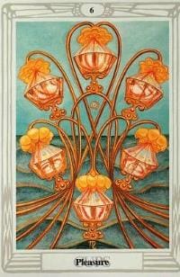 A painting of a bunch of flowers in the middle